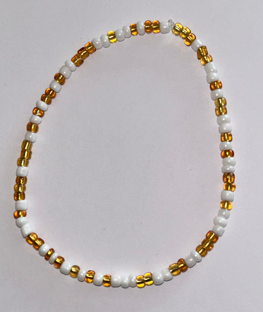 White & Gold Anklet